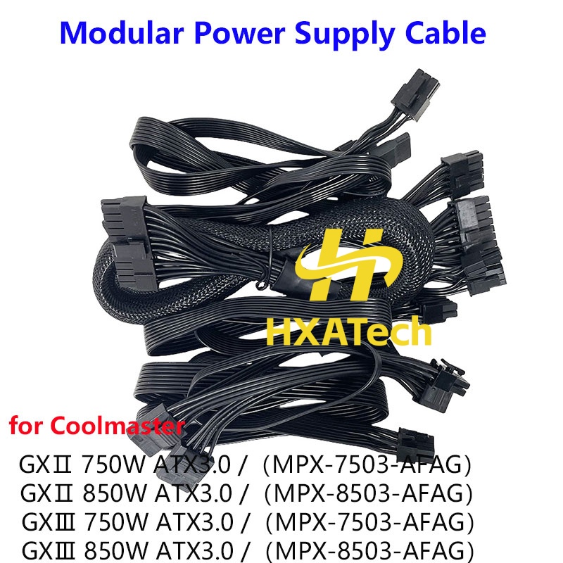 Dual 8Pin To 16Pin 12Vhpwr Cable - HXATech- 12VHPWR 16핀 CPU 8핀 PCIE