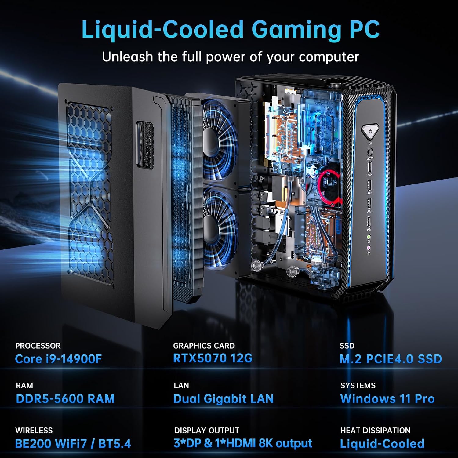Msecore 액체 냉각 미니 PC 인텔 코어 i9-1 - Desktop Gaming Gpu 32Gb 리뷰 및 가격