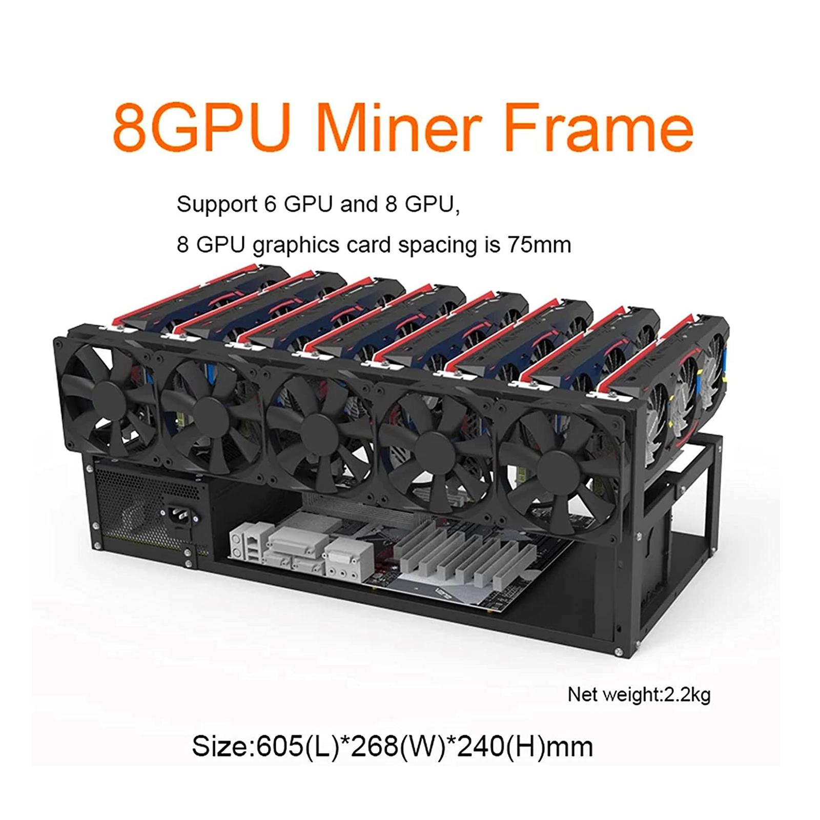오픈 프레임 그래픽 카드 홀더 스틸 케이스, 콜드 마이 - Gpu Mining Rig Frame 8 Gpu 리뷰 및 가격